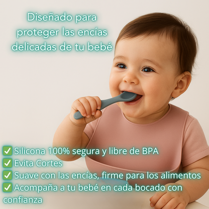 The MealSet™ – Set de silicona antideslizante para bebé (Incluye cepillo + guía de alimentación + Recetario)