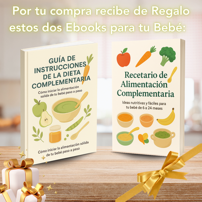 The MealSet™ – Set de silicona antideslizante para bebé (Incluye cepillo + guía de alimentación + Recetario)