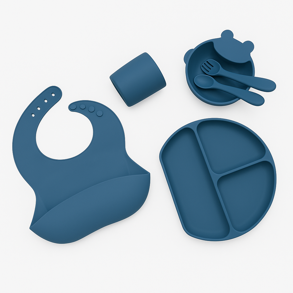 The MealSet™ – Set de silicona antideslizante para bebé (Incluye cepillo + guía de alimentación + Recetario)