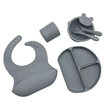 The MealSet™ – Set de silicona antideslizante para bebé (Incluye cepillo + guía de alimentación + Recetario)